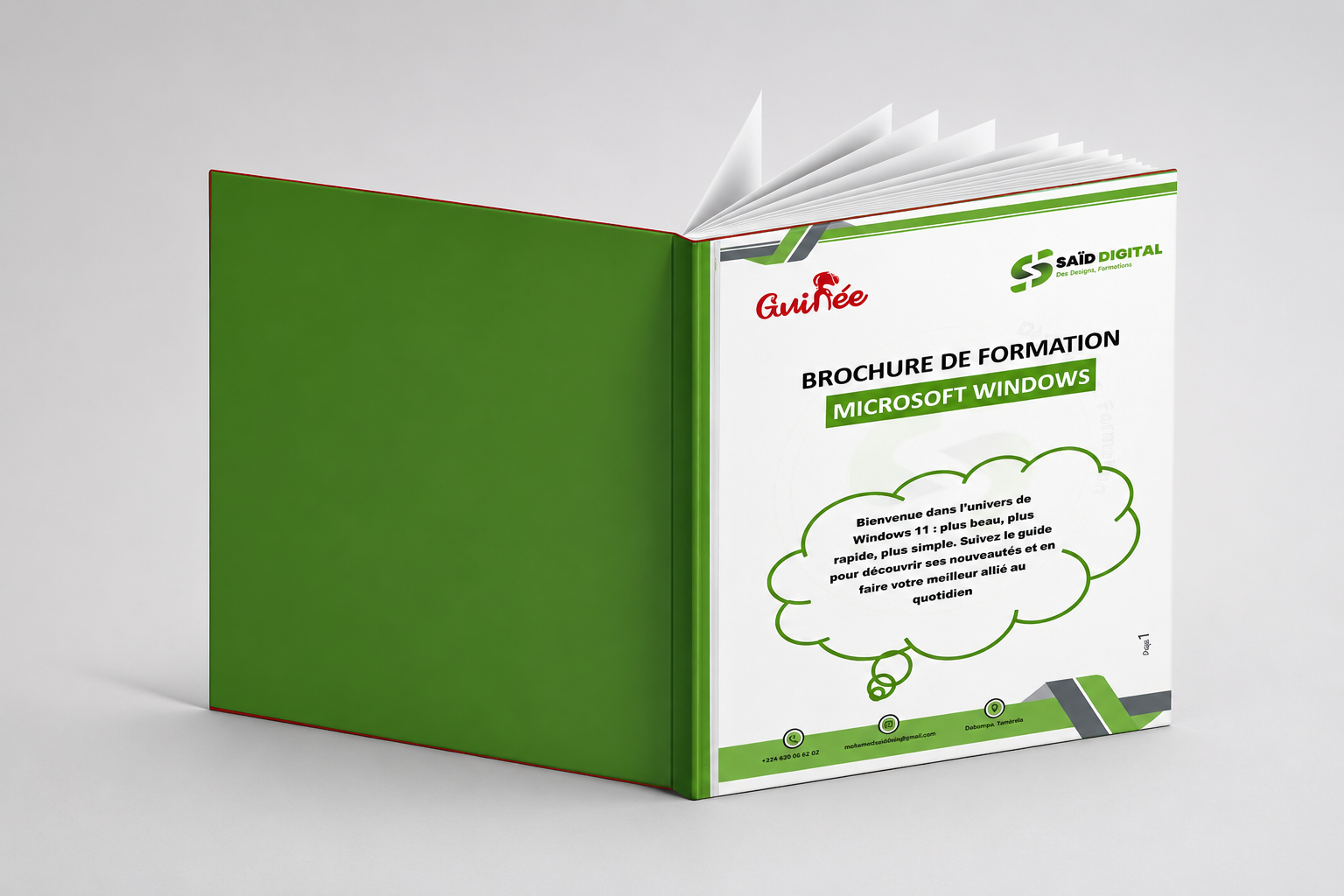 Brochure de formation Microsoft Windows conçue pour Saïd Digital