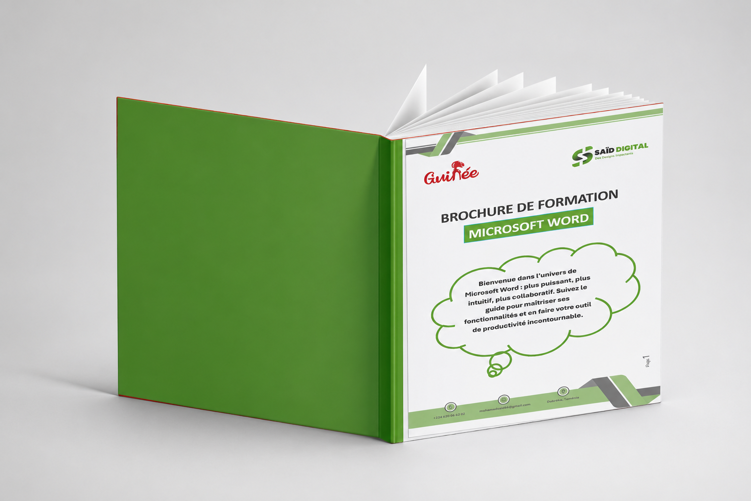 Brochure de formation Microsoft Word conçue pour Saïd Digital